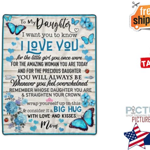 To My Daughter Quote Super Soft for Birthday Christmas Confirmation Care Package Love Quote Inspirational Blanket