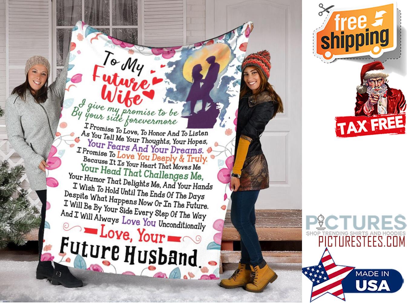 To My Future Wife Love Your Husband Gift Blanket, Blanket