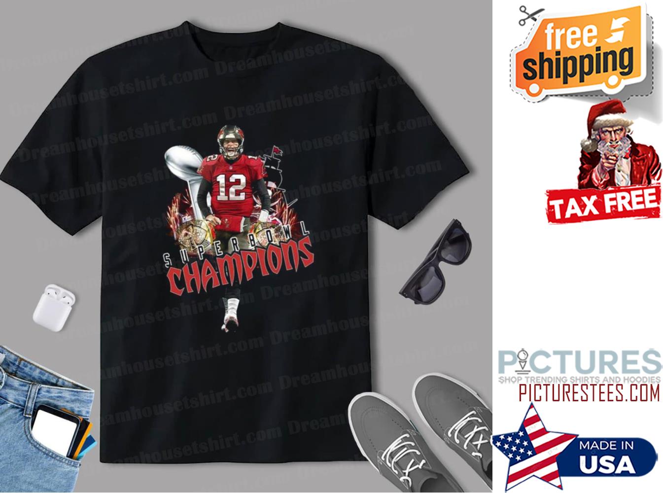 Tom Brady Tampa Bay Buccaneers Super Bowl LV Champions 2021 Shirt