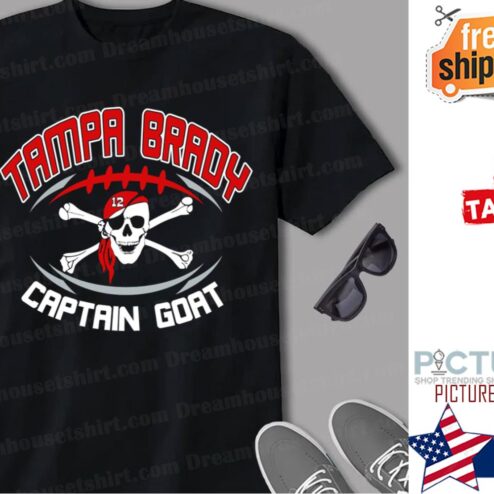 Tompa Brady Funny Tampa Bay Football Captain GOAT 12 Shirt