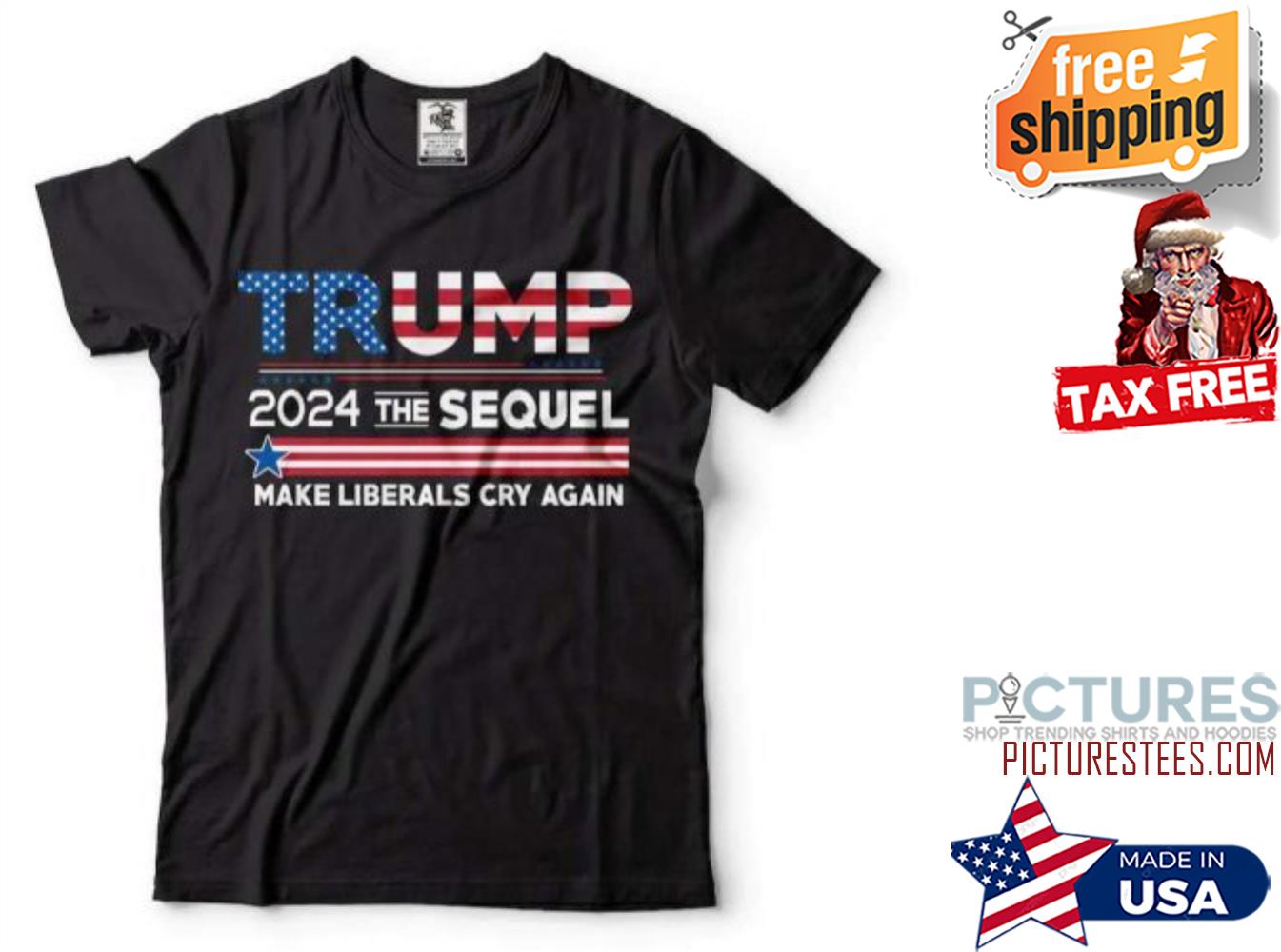 Trump 2024 MAGA American Flag T-Shirt