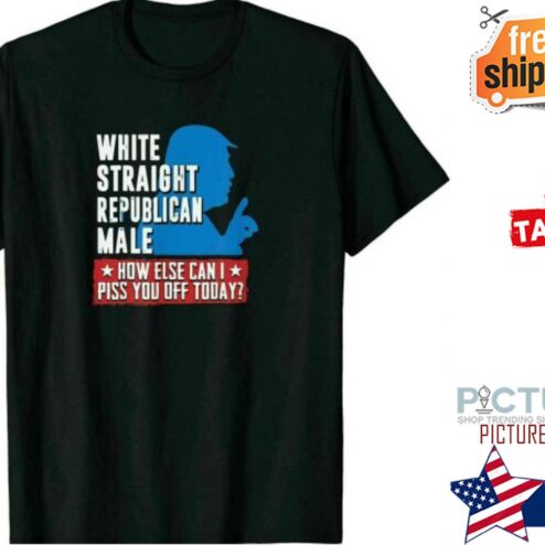 Trump White Straight Republican Male T-Shirt