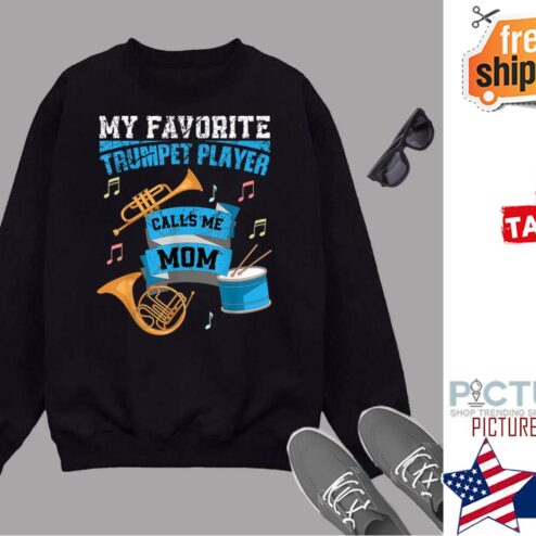 Trumpet Mom Marching Band Mother High School Instrument Shirt