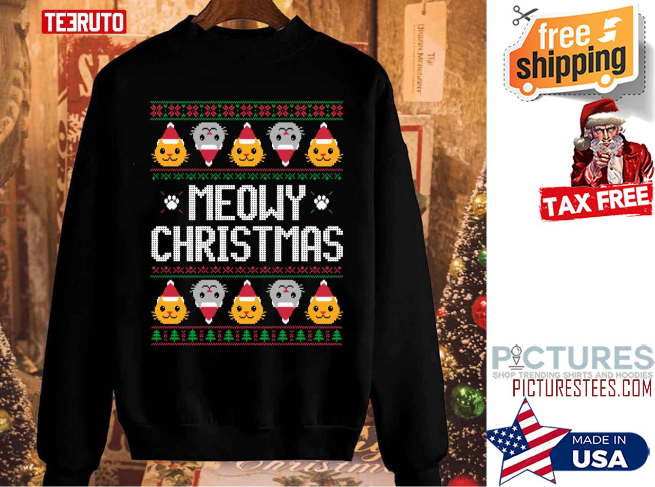 Ugly Christmas Cat Lover Sweatshirt