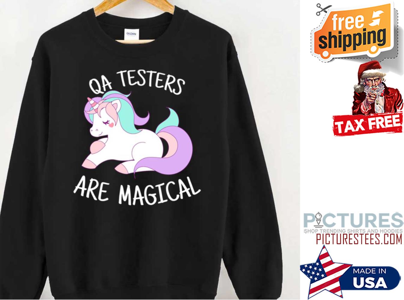Unicorn Qa Testers Are Magical Unicorn Sweatshirt