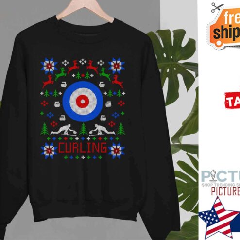USA Curling Ugly Christmas Shirt