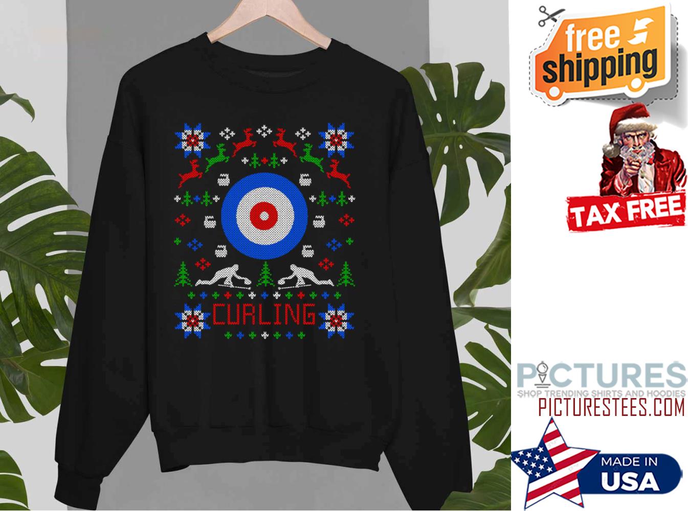 USA Curling Ugly Christmas Sweatshirt