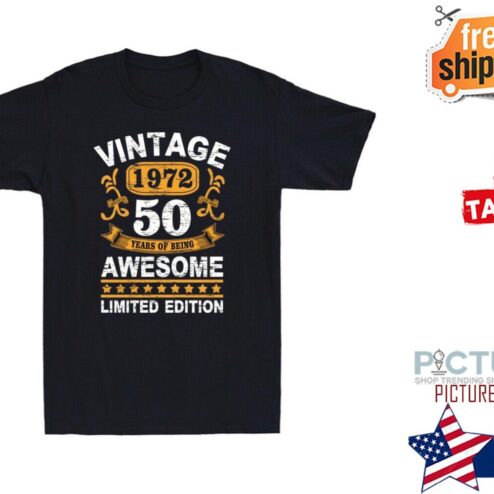 Vintage 1972 50 Years Of Being Awesome Shirt