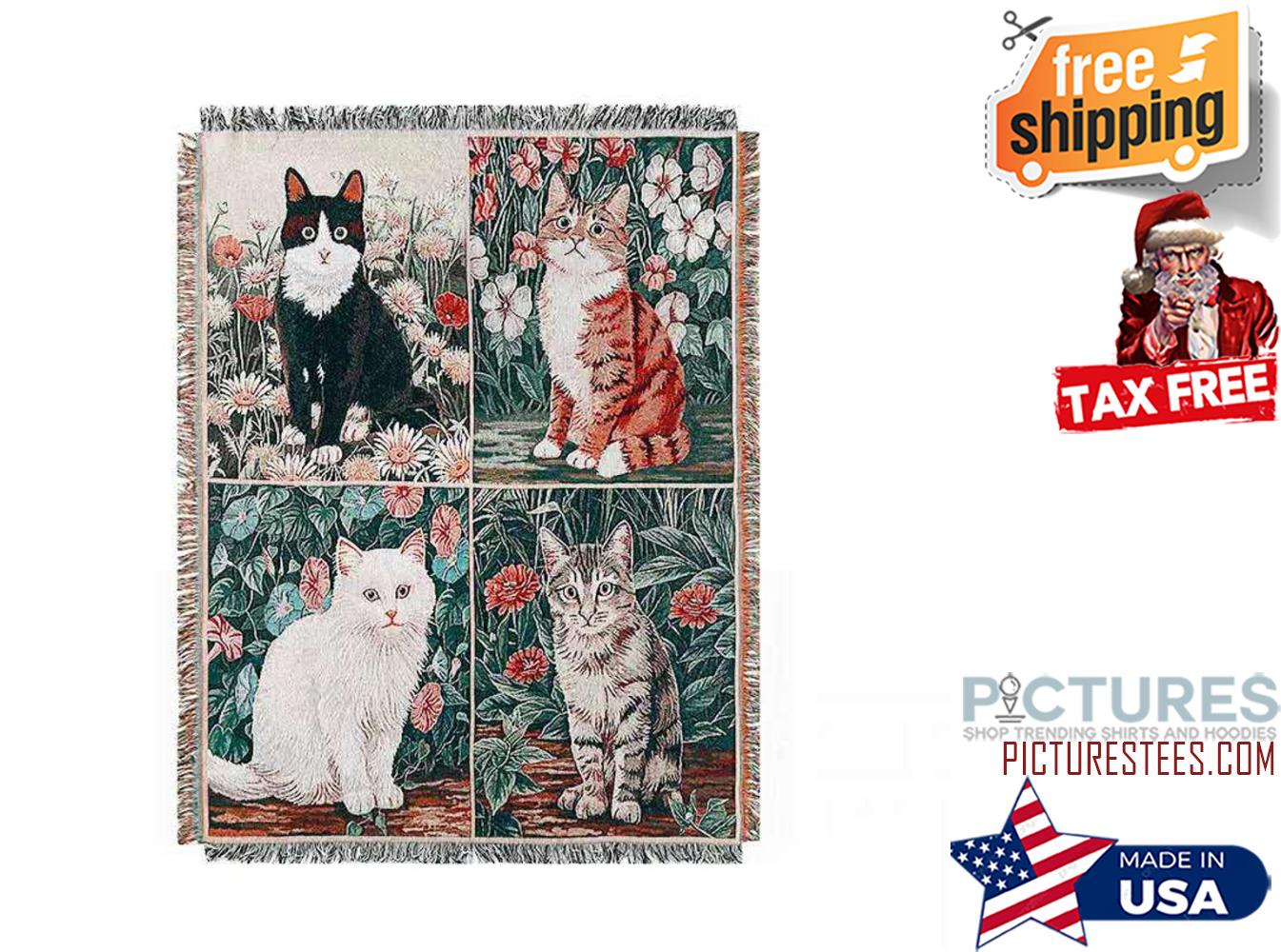cat tapestry throw blanket