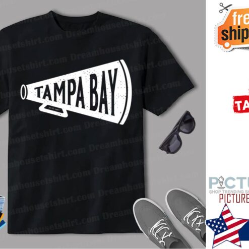 Vintage Megaphone Tampa Bay Buccaneers White Tampa Bay Wordmark Shirt