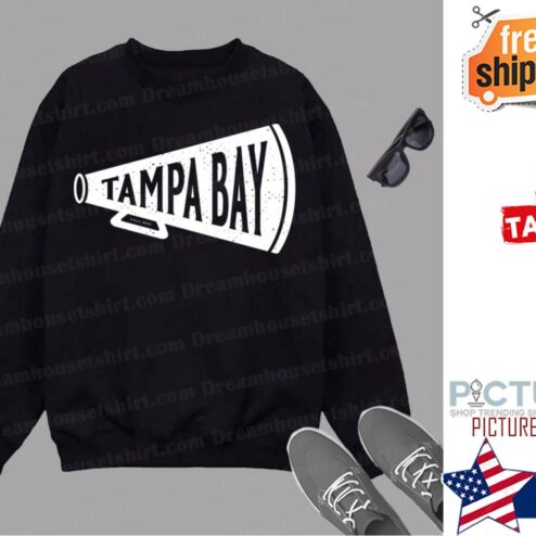 Vintage Megaphone Tampa Bay Buccaneers White Tampa Bay Wordmark shirt