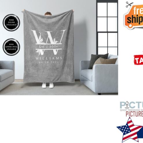 Wedding Gifts, Personalized Wedding Gift For Couple, Customizable Mr And Mrs Blanket