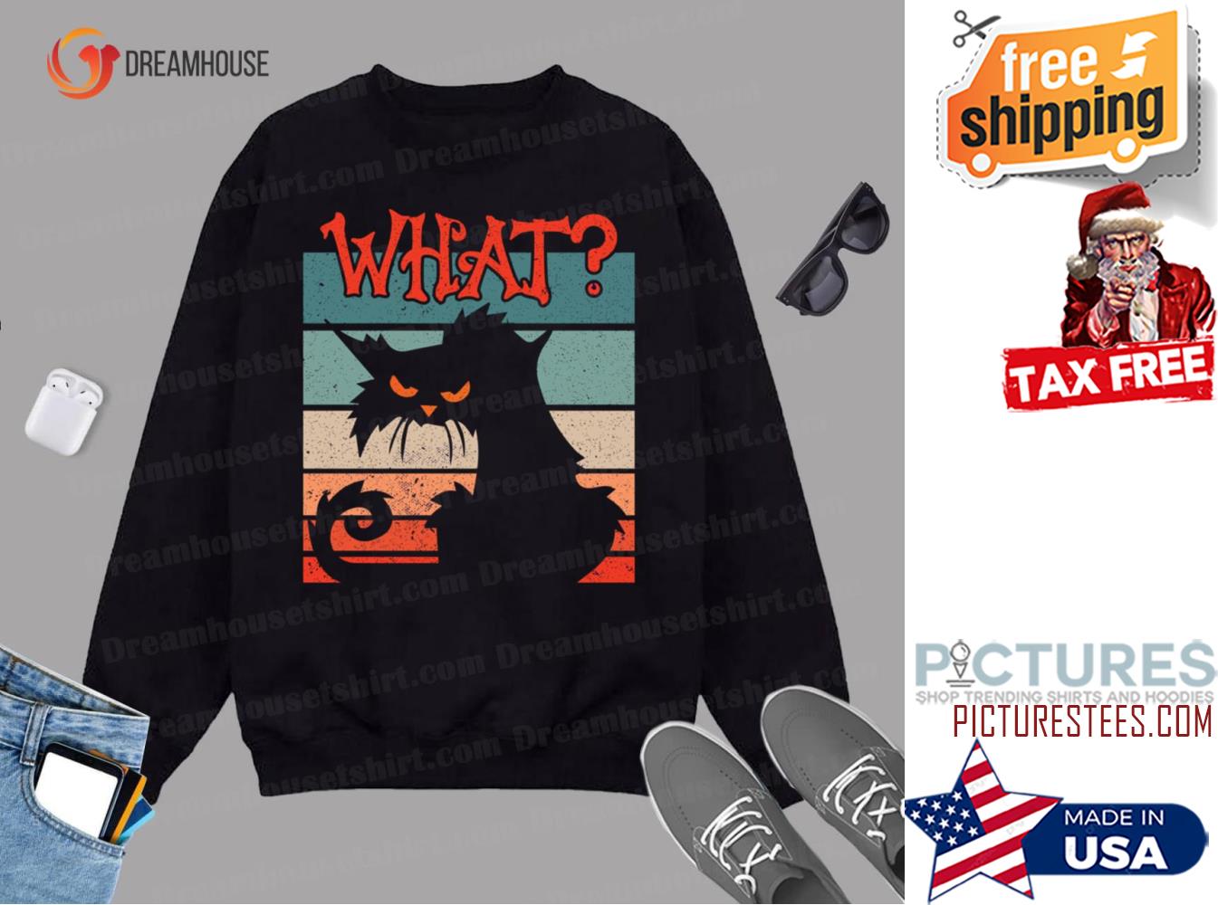 What Black Cat Kitty Sweatshirt