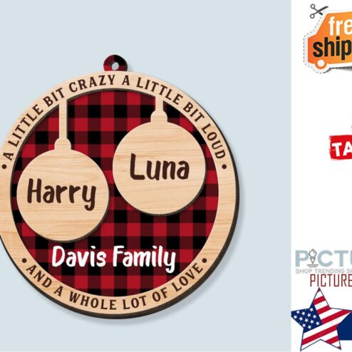 Whole Lot Of Love Personalized 2 Layers Ornament