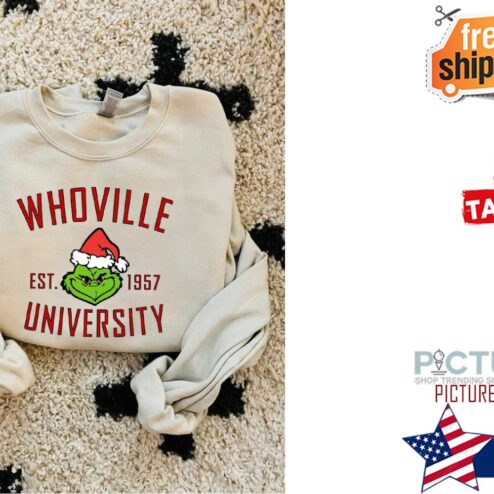 Whoville University EST 1957 Christmas Crewneck Shirt