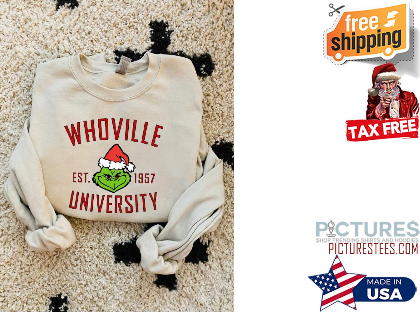 Whoville University EST 1957 Christmas Crewneck Sweatshirt
