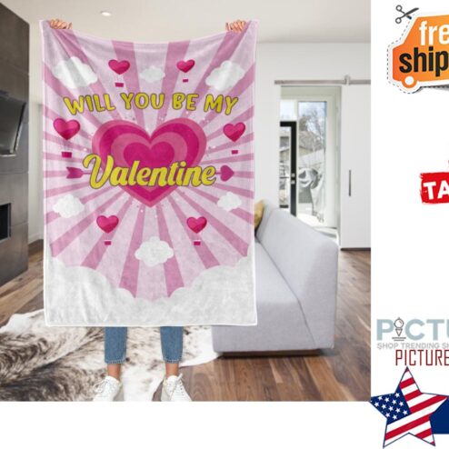 Will You Be My Valentine Blanket, Valentines Day Blanket, Valentines Day Love Blanket, Anniversary Gift Blanket, Love Throw Blanket