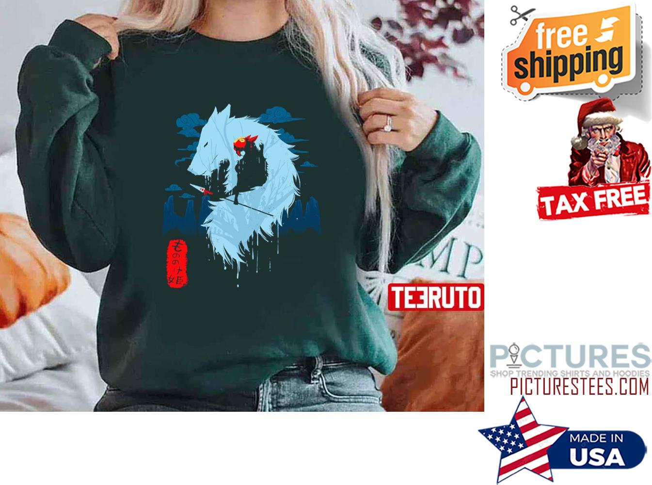 Wolf Princess Mononoke Anime Harajuku Sweatshirt