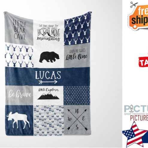 Woodland Theme Baby Blanket For Boys Blanket