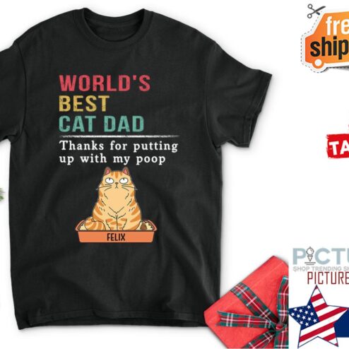 WORLDS BEST CAT PARENTS PERSONALIZED CUSTOM Shirt
