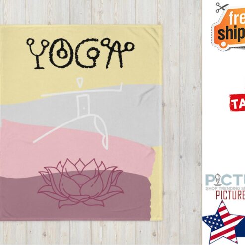 Yoga Blanket, Yoga Image Throw Blanket, Yoga Time Blanket, Yoga Person, Lotus Flower Blanket, Meditation Blanket