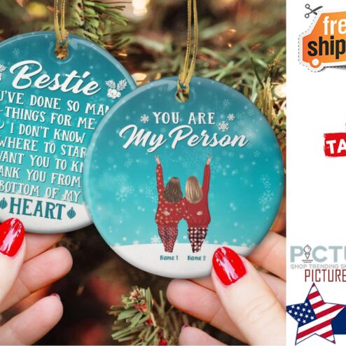 You Are My Person Personalized Two Sided Ceramic Ornament