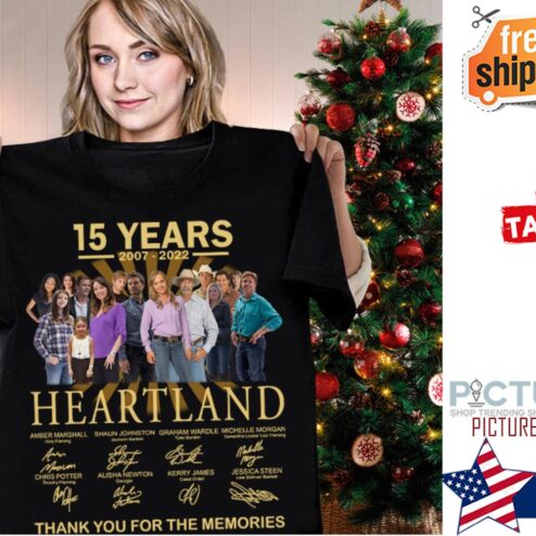 15 years 2007 2022 hearland characters thank you for the memories signatures shirt