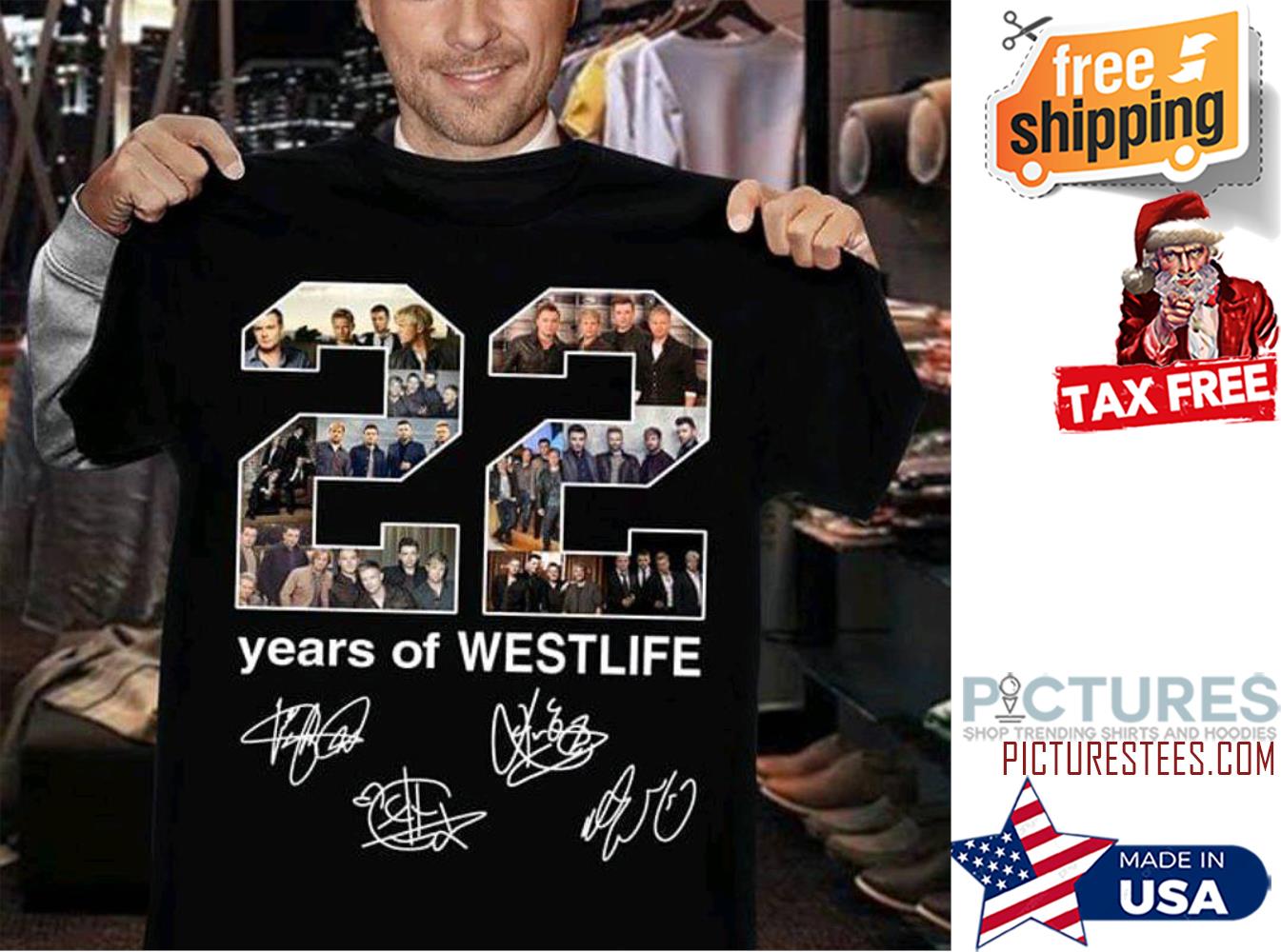22nd years of Westlife signatures shirt