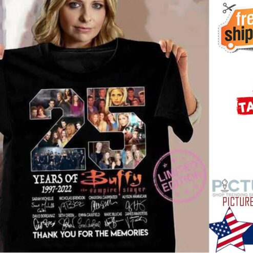 25th years of 1977-2022 Buffy the vampire slayer thank you for the memories signatures shirt