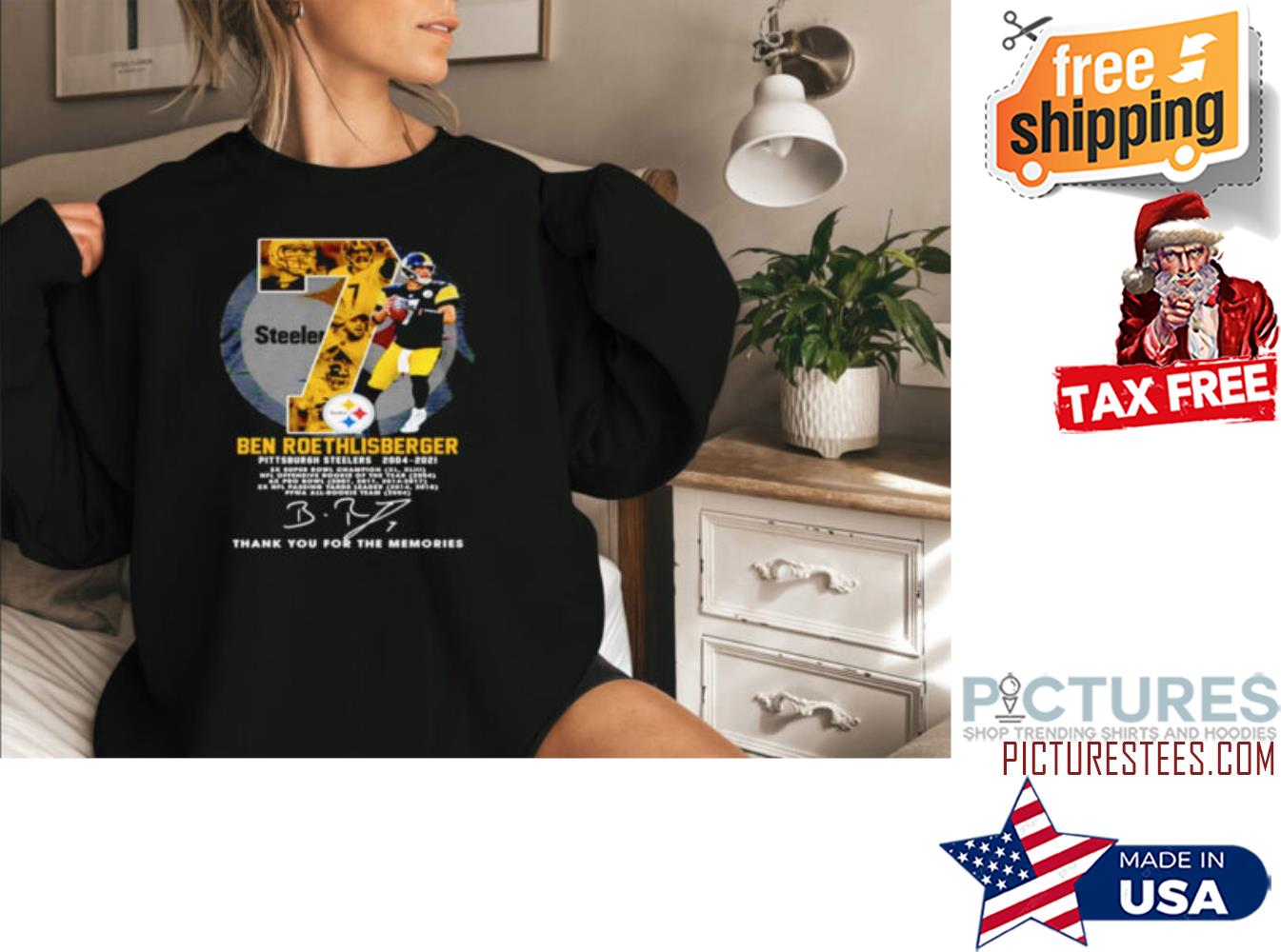 Ben roethlisberger Pittsburgh steelers 2004 2021 thank you for the memories  shirt, hoodie, sweater, long sleeve and tank top