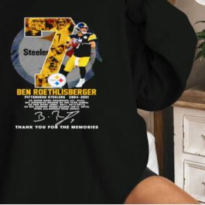 Ben Roethlisberger Pittsburgh Steelers 2004 2021 Thank You For The Memories  T-Shirt, hoodie, sweater and long sleeve