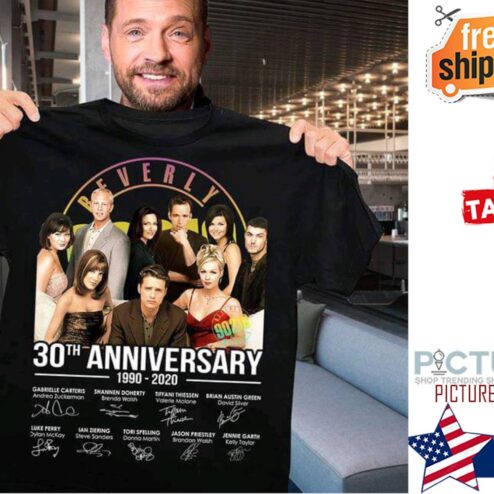 Beverly 30th anniversary 1990 2020 characters signatures shirt