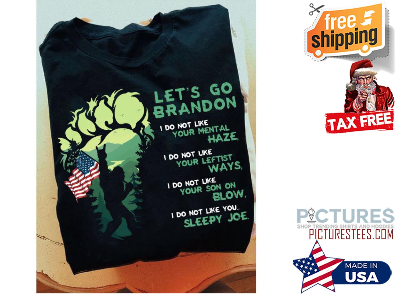 Big foot let's go brandon I do not like your mental haze shirt
