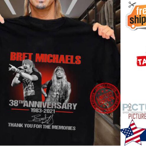 Bret Michaels 38th anniversary 1983-2021 thank you for the memories signature shirt
