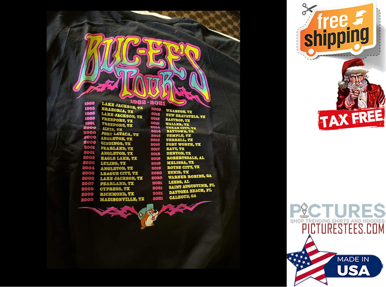 FREE shipping Bucee's tour 19822021 list music shirt, Unisex tee