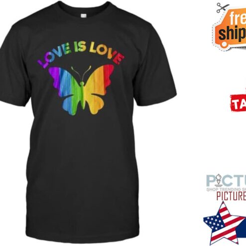 Butterfly love is love LGBT valentine's day shirt
