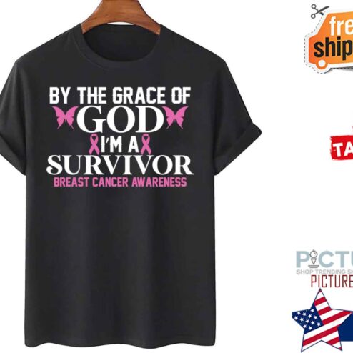 By The Grace Of God I’m A Survivor Breast Cancer Awareness Pink Ribbon shirt