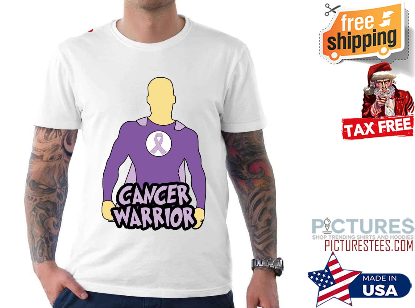 Cancer Warrior Purple Ribbon shirt