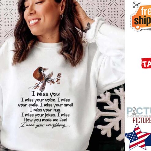 Cardinal I Miss You Wife Husband In Heaven Memorial Shirt