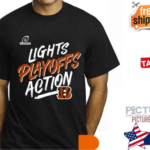 Cincinnati Bengals 2022 Nfl Playoffs Bound Lights Action Shirt