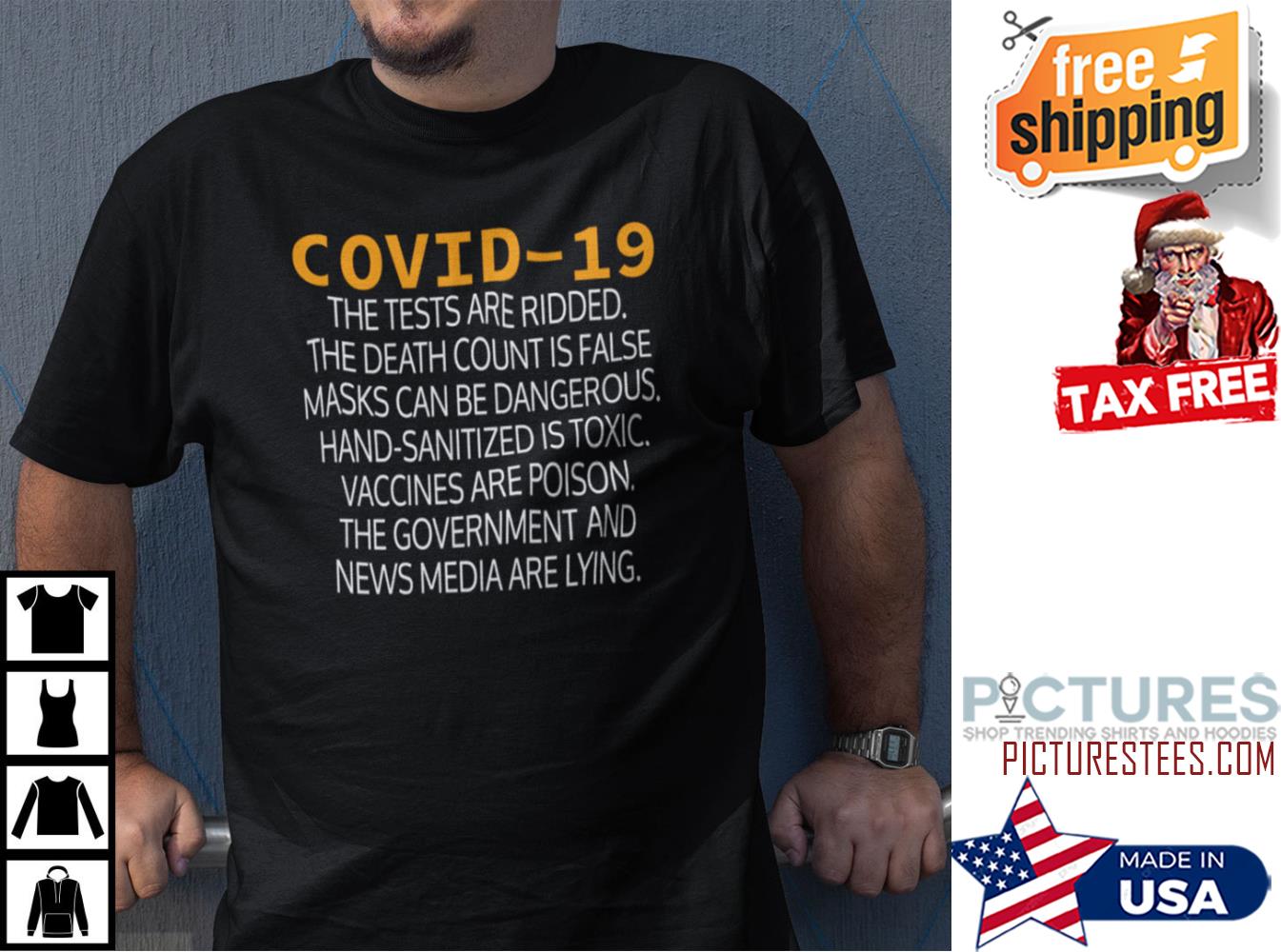 Covid 19 The Test Are Rigged Shirt