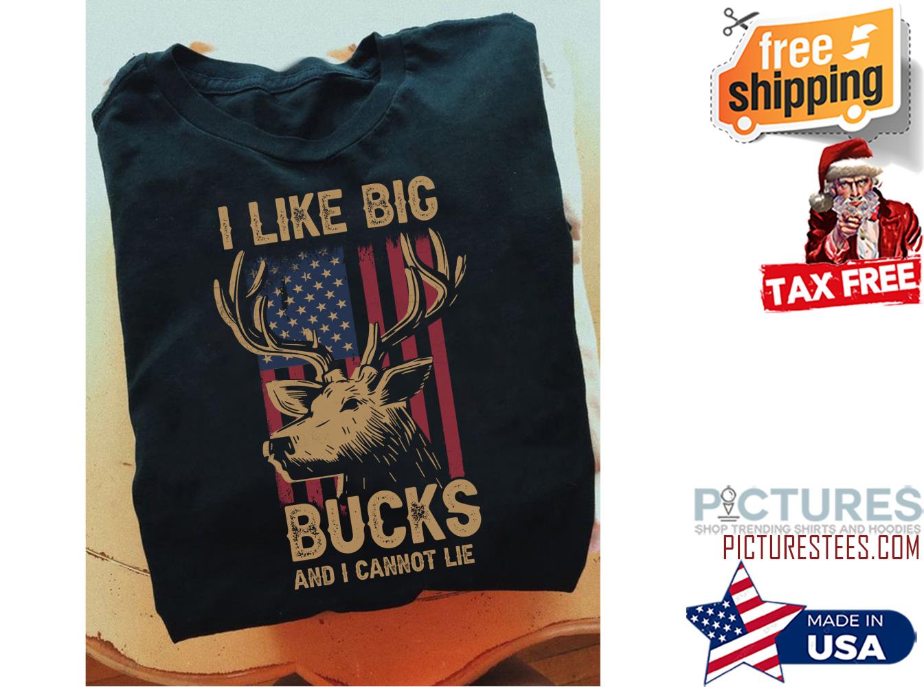 Deer I like big bucks and I cannot lie american flag vintage shirt