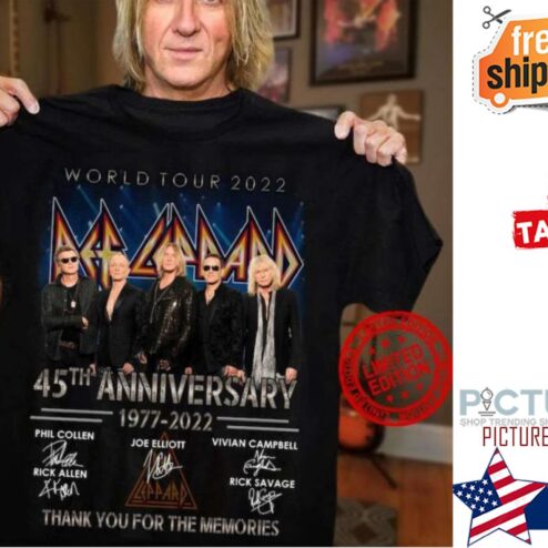 Def Leppard 45th Anniversary 1977 – 2022 Signature Thank You For The Memories shirt