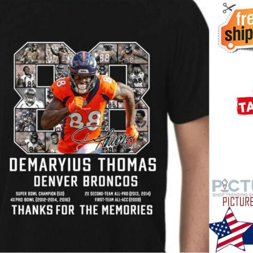 Demaryius Thomas Denver Broncos Thank You For The Memories signature Shirt