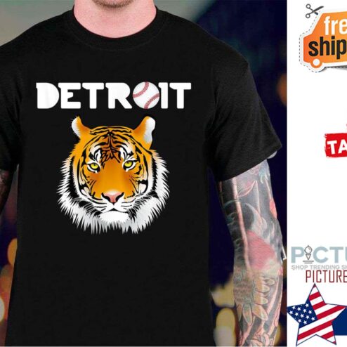 Distressed Tiger Mascot Detroit shirt