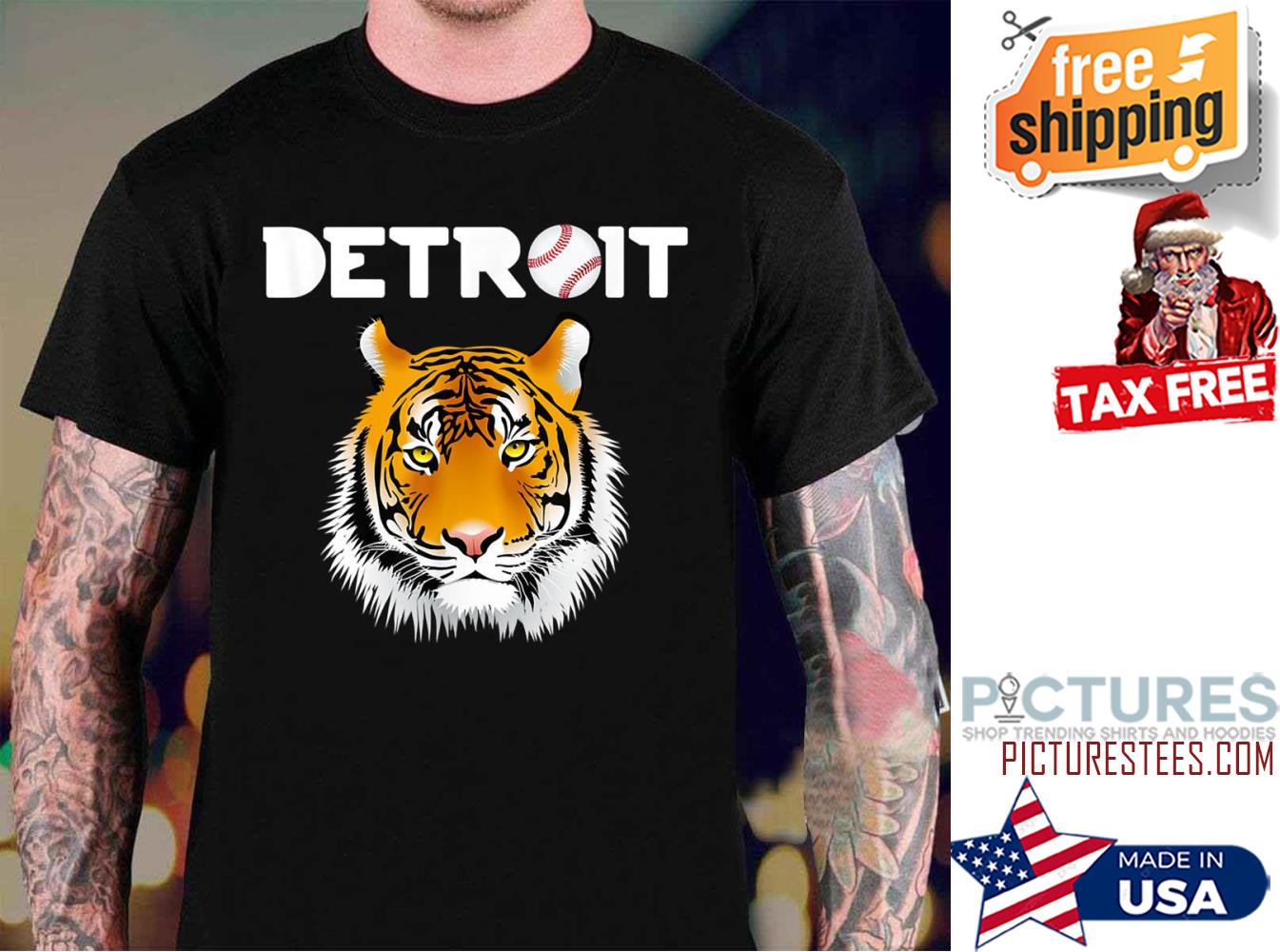 Distressed Tiger Mascot Detroit shirt