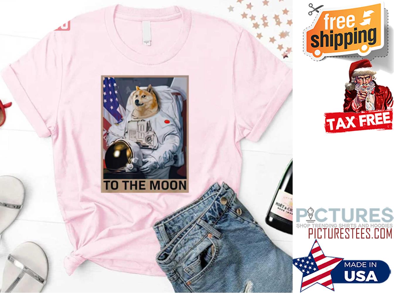 Dogecoin Astronaut To The Moon Blockchain Hodl Crypto shirt