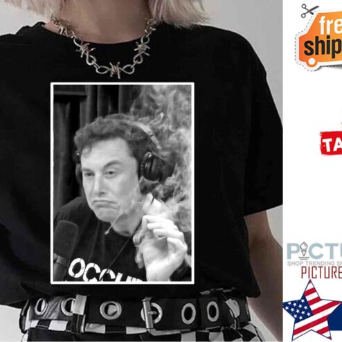 Elon Musk Smoking Weed On Joe Rogan shirt