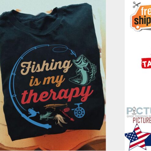 Fishing is my therapy retro shirt