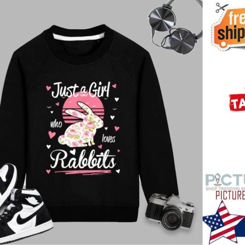 Floral Just A Girl Who Loves Rabbits sweatshirt